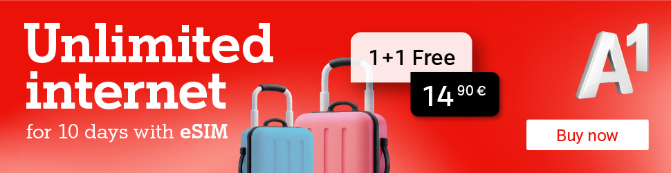 A1 tourist sim offer - 10 days internet