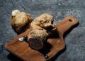 Istrian truffles on a board