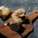 Istrian truffles on a board