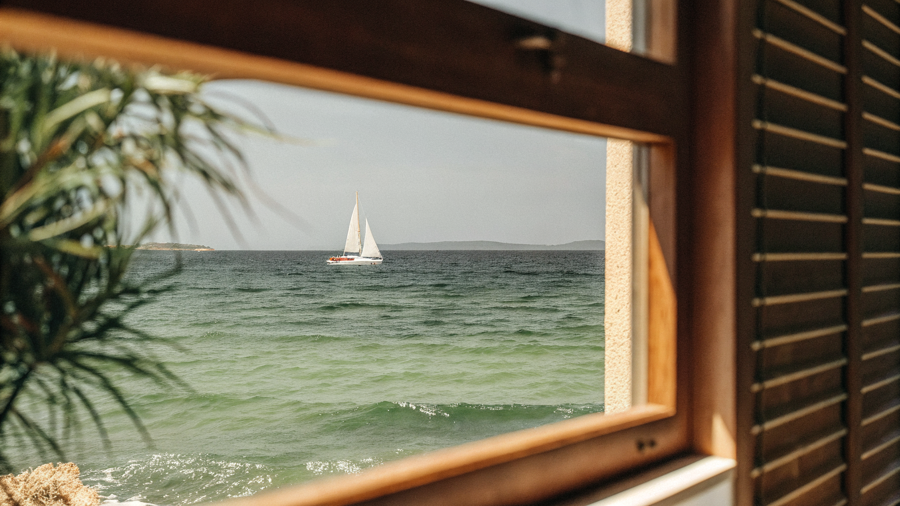 Choppy wind-driven sea off a rocky Croatian coast, illustrating the region's strong winds